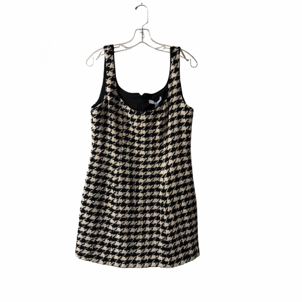 NWT Antonio Melani Houndstooth Tweed Shift Dress Size 10